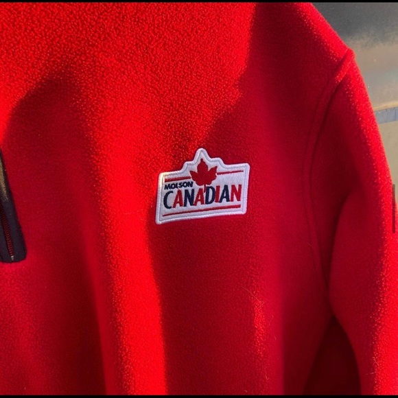 Molson Canadian Half Zip Sweater size L - Picture 2 of 5